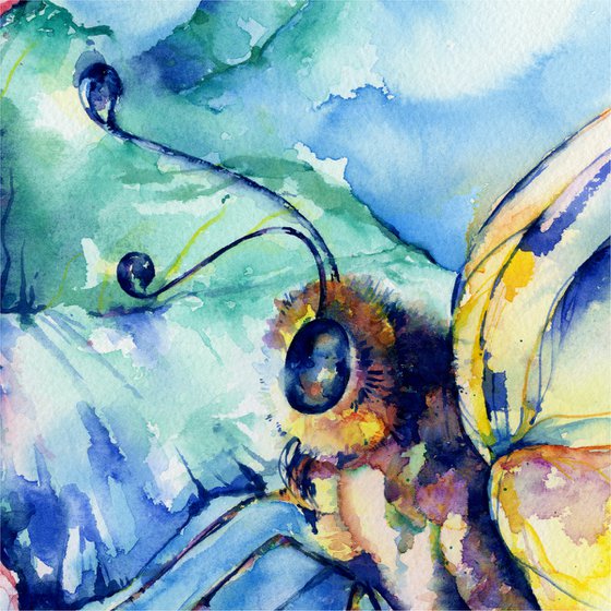 Butterfly - Large Watercolor Painting  by Kathy Morton Stanion