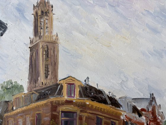 Dutch Street Cafe and Domtoren Utrecht