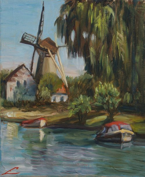 Windmill in Schipluiden2 by Elena Sokolova