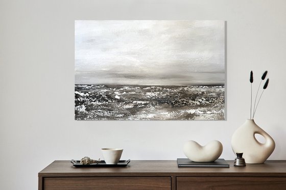 Monochrome Seascape in Grey