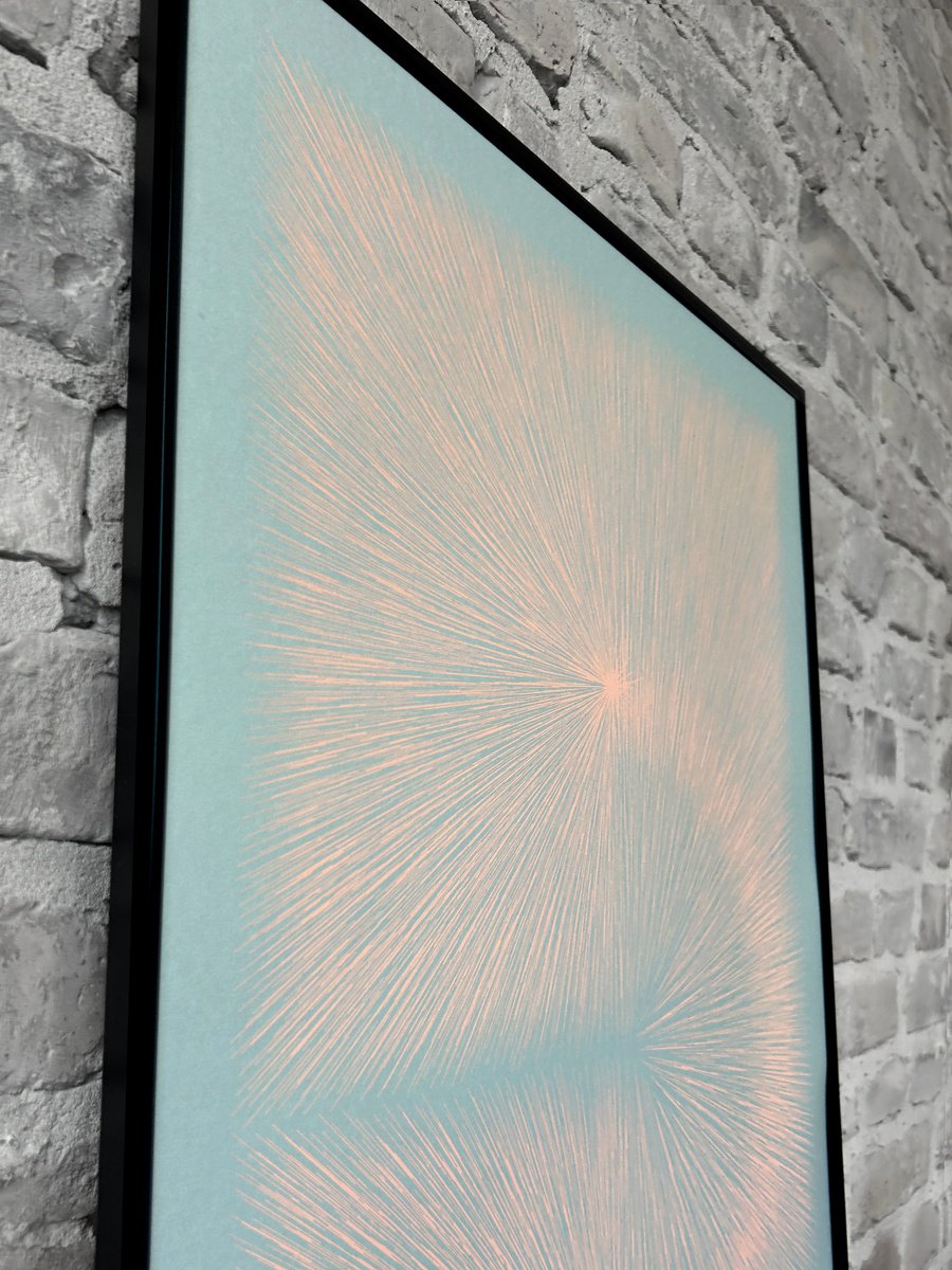 Geometric Abstract Screenprint By Agata Kycia, 20 X 28, Afterimage 04B, Original Artwork