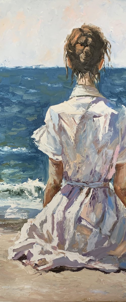 Woman by the ocean. by Vita Schagen