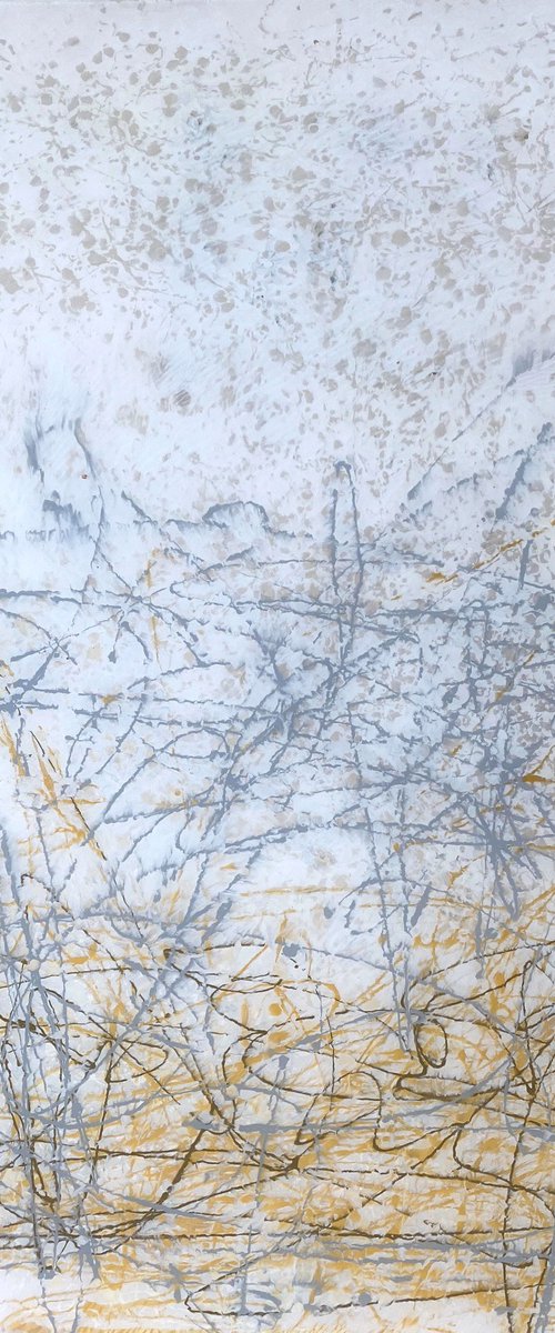 Pearl Sanskrit 4, Original Acrylic painting, Handmade artwork, One of a kind by Vahe Yeremyan