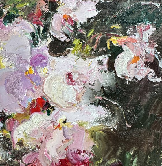 Pink evening. Abstract Flowers