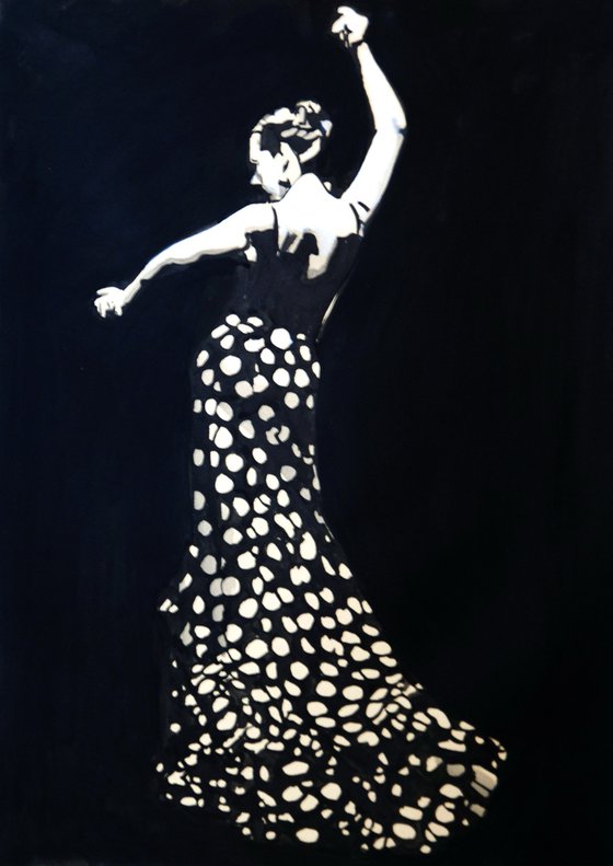 Flamenco dancer /  50.5 x 36 cm
