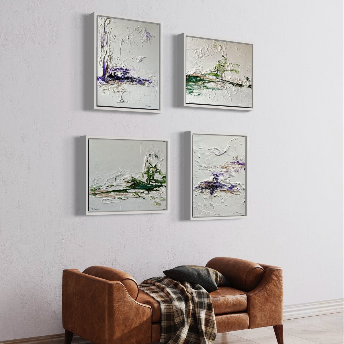 Abstract Acrylic Painting By Daniela Pasqualini, 38 X 38, Hidden Light, Original Artwork