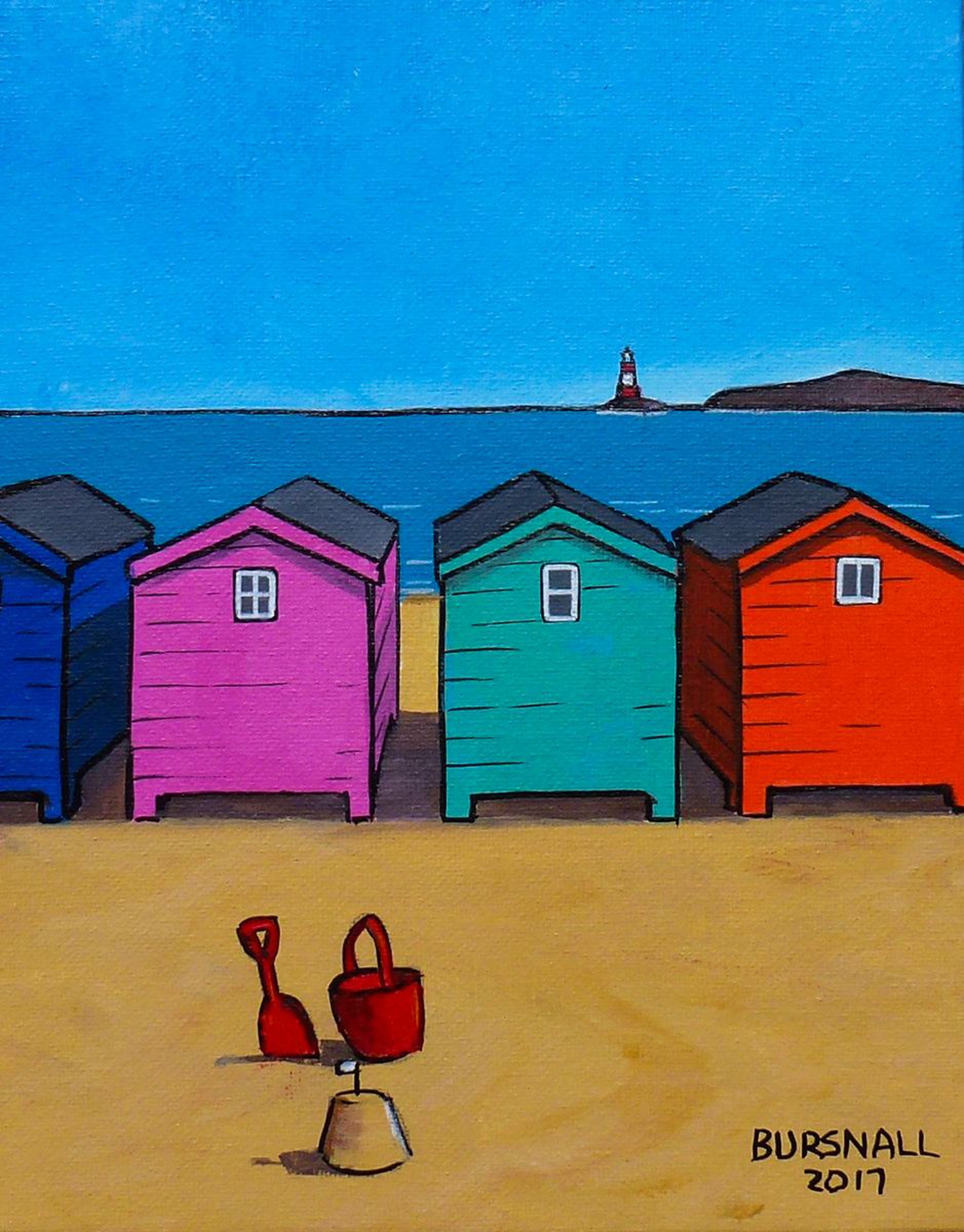White Flag Acrylic Painting By Paul Bursnall Artfinder