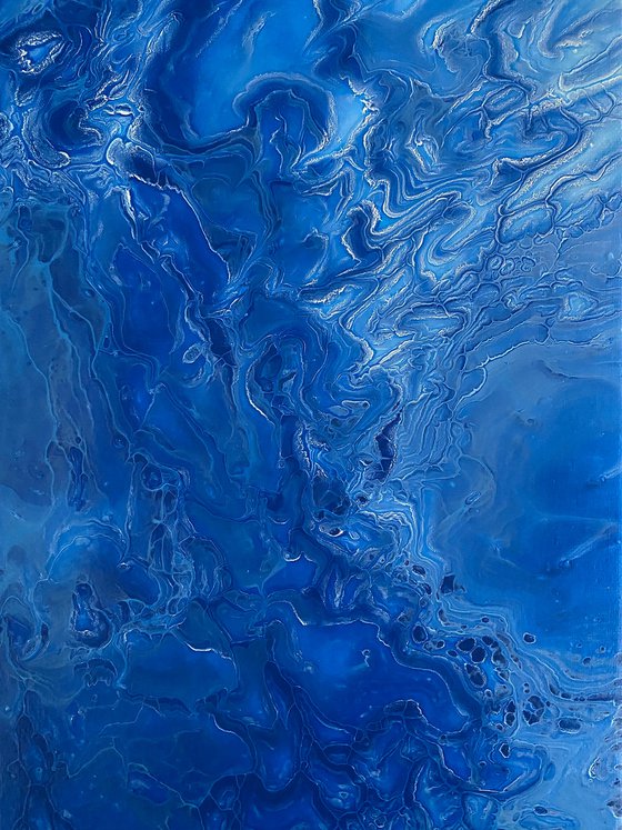 "Infusion" - Original Abstract PMS Fluid Acrylic Painting - 16 x 20 inches