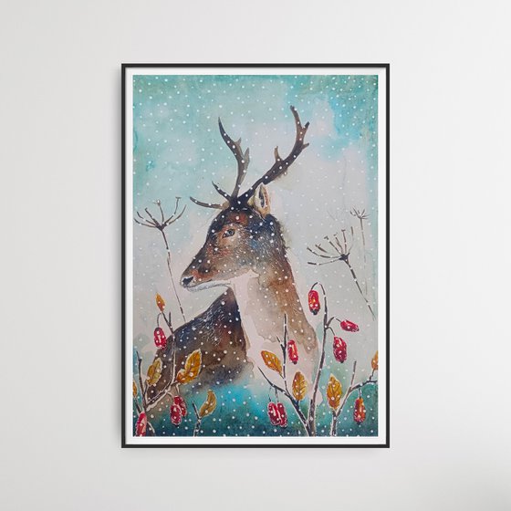 Winter Deer