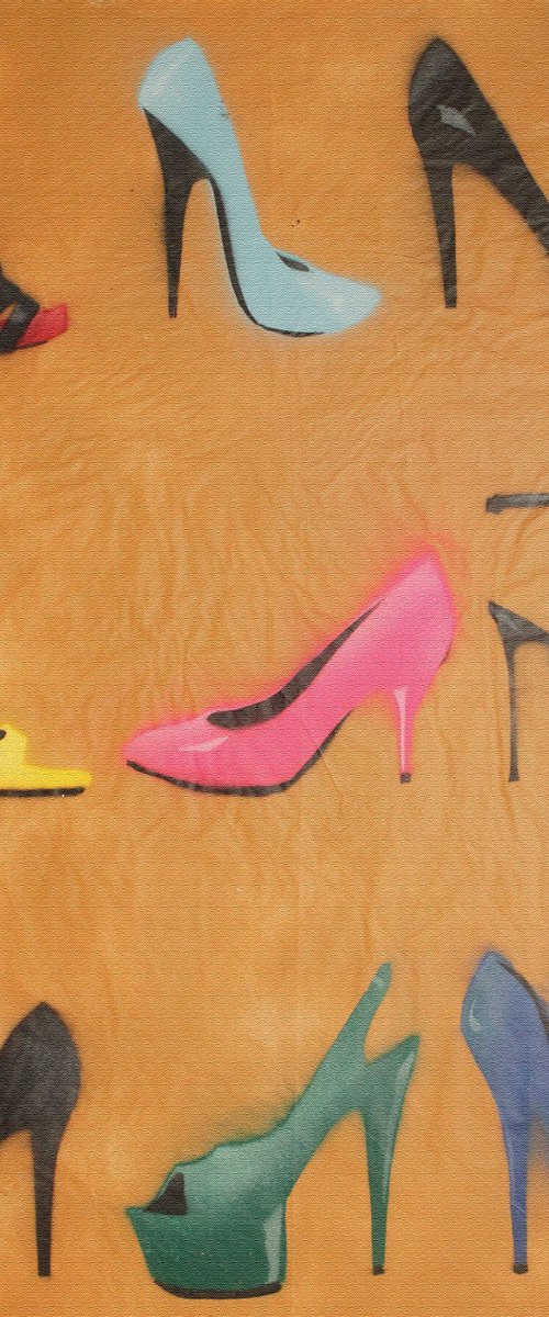 Sly heels (on a box canvas). by Juan Sly