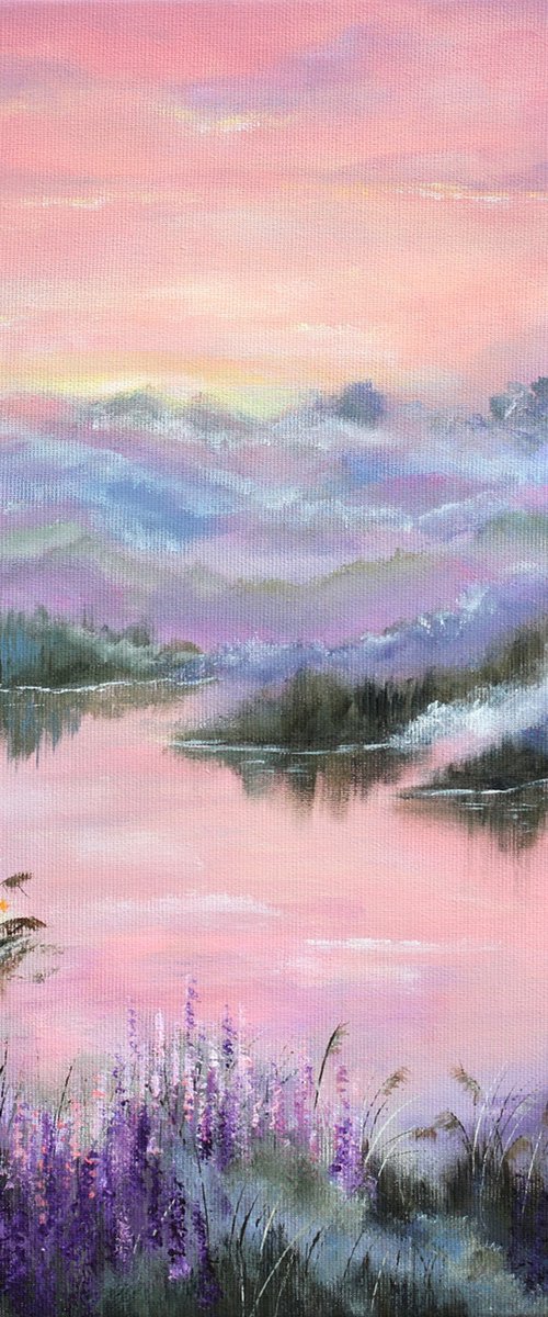 Sunset by the lake by Katerina Koroleva