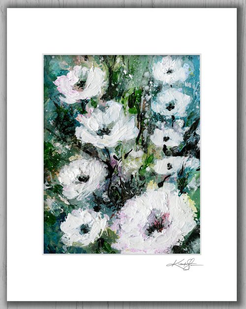 Floral Delight 57 - Textured Floral Abstract Painting by Kathy Morton Stanion by Kathy Morton Stanion