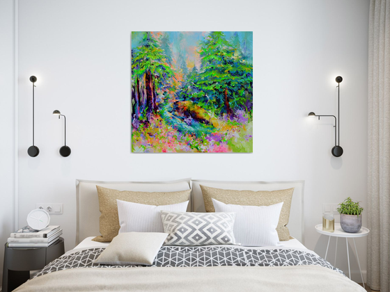 Stream in the Fir Forest
