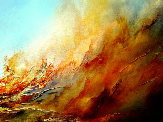 THE FURY (Large seascape/landscape oil painting)
