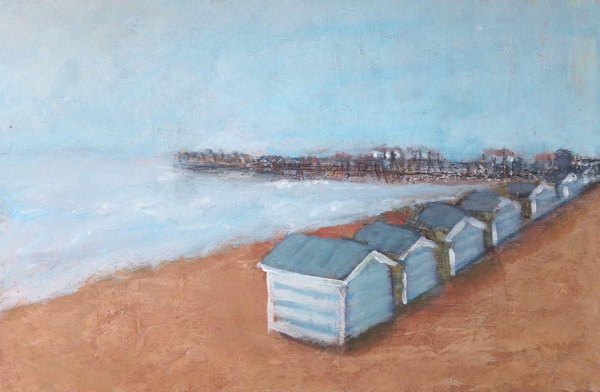 Beach huts by Rosalind Roberts