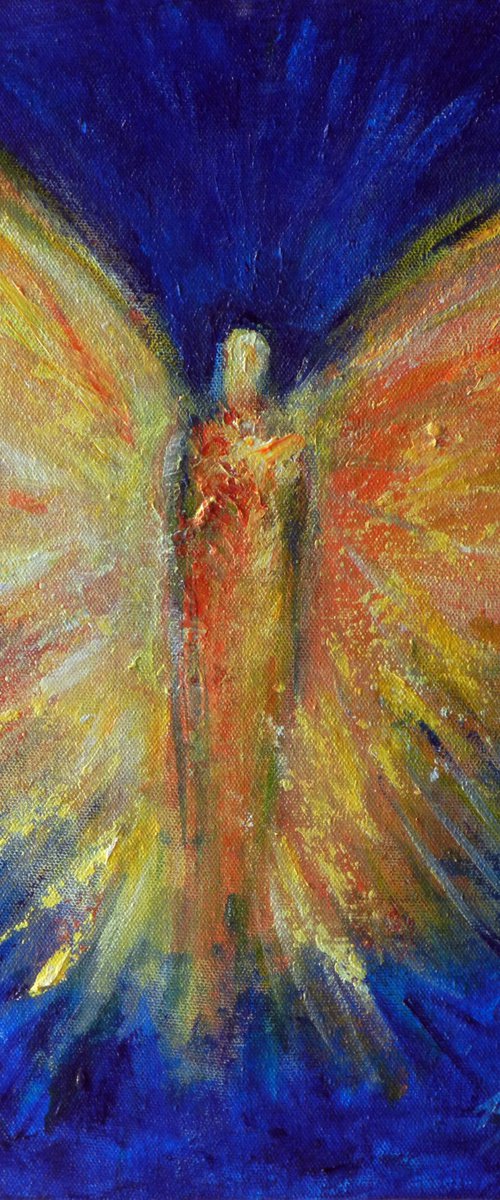Original Painting Modern Abstract Angel BELOVED SPIRIT Fine Art by BenWill by BenWill