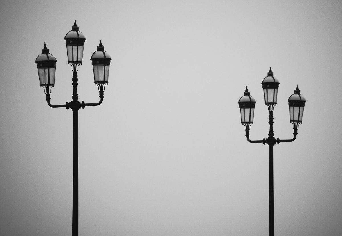 Lamps II, Battersea Bridge, London by Charles Brabin
