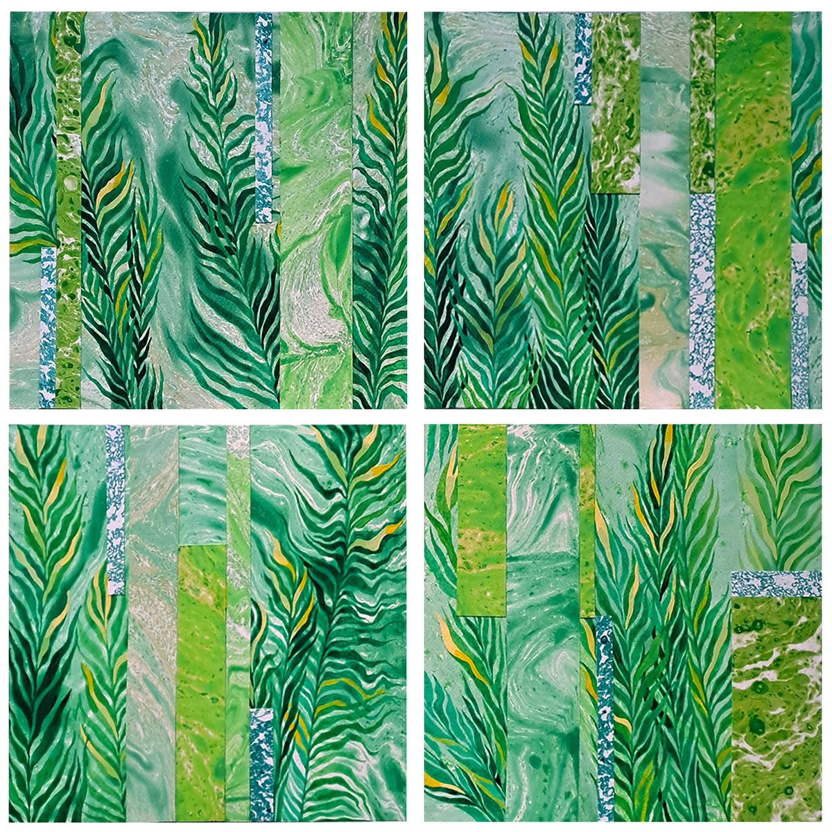 Tropical Retreat, Set Of 4 By Mariia Raskin, 20 X 20, Artwork For Sale On Artfinder
