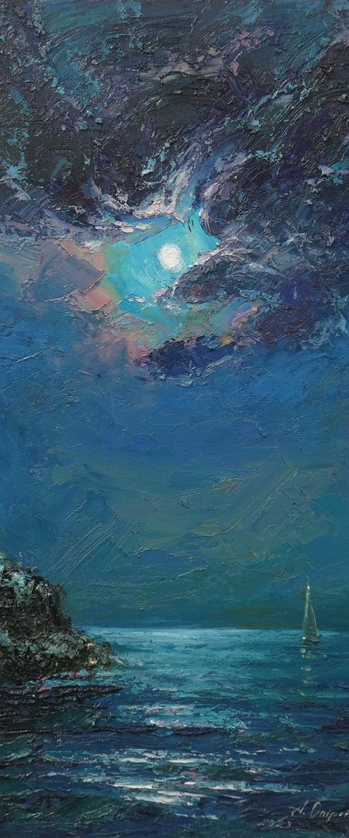 Cloudy night by Alisa Onipchenko-Cherniakovska