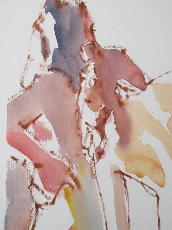 standing female nude 3 poses
