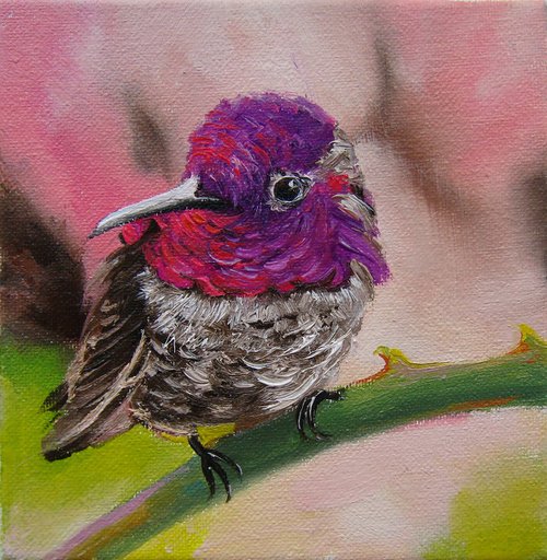 Violet Hummingbird by Natalia Shaykina