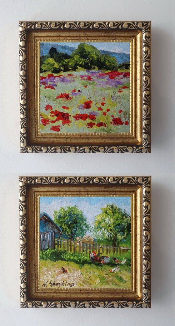 Poppy Field & Farmyard Mini Gift Set