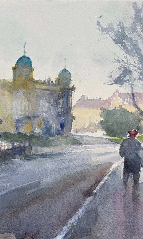 Walking by the Masarykova street by Goran Žigolić Watercolors
