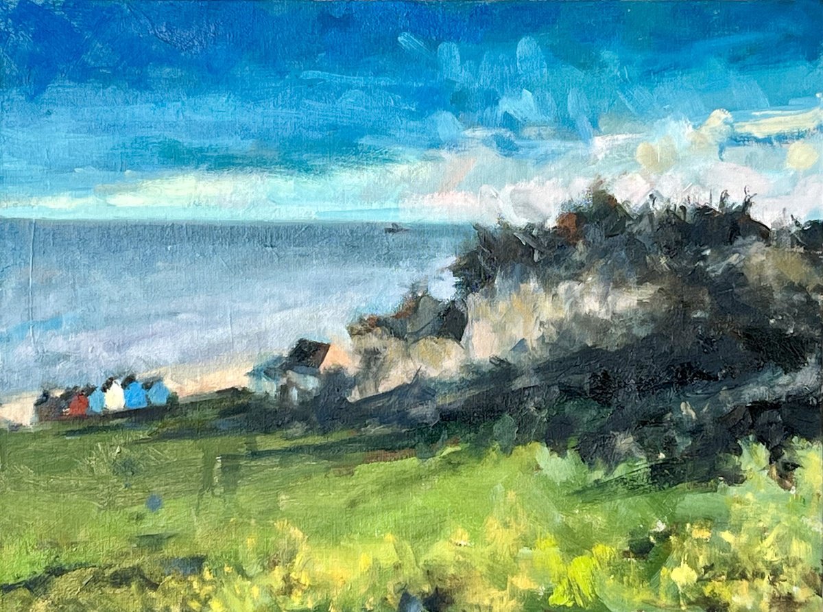 Beach Huts at Herne Bay by Simon Zekaria Art