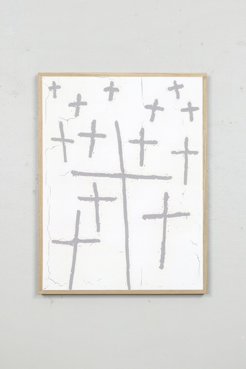 Geometric Abstract Painting By Johan Soderstrom, 25 X 33, #495 Do We Truly Want Peace, Original Artwork