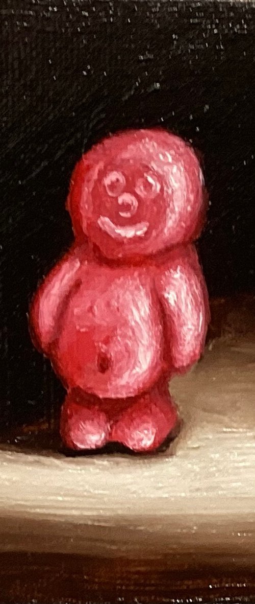 Red jelly baby by Jane Palmer Art