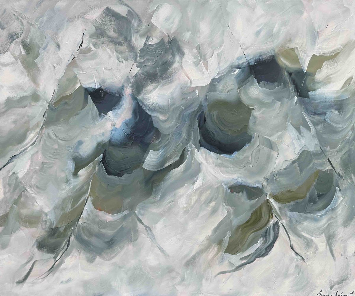 Abstract Botanical Acrylic Painting By Ivana Gigovic, 47 X 39, Feels Like Spring No 98, Original Artwork