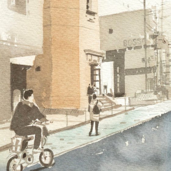 Street Scene in Kyoto - 20x30cm Sketch