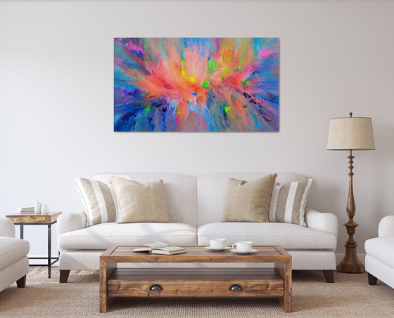 Between the Sky and Earth - Large Abstract Painting