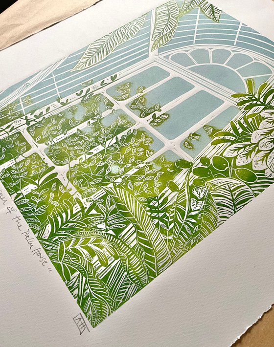 A Corner of the Palm House (Blue & Green)