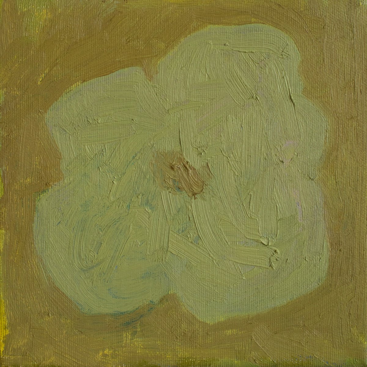 Abstract Botanical Oil Painting By Glib Franko, 9 X 9, #34, Original Artwork