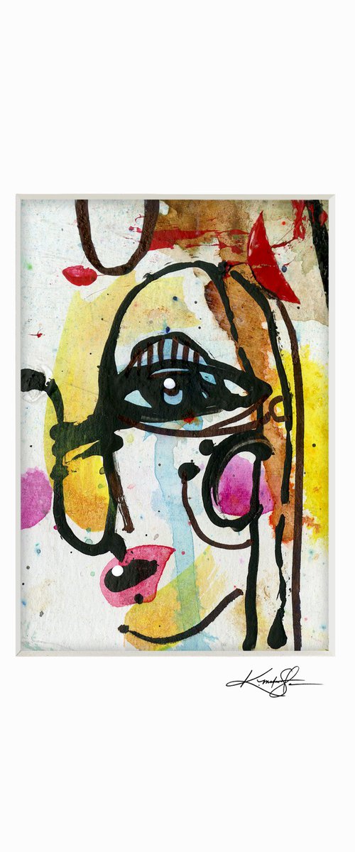 Little Funky Face 20 - Abstract Painting by Kathy Morton Stanion by Kathy Morton Stanion