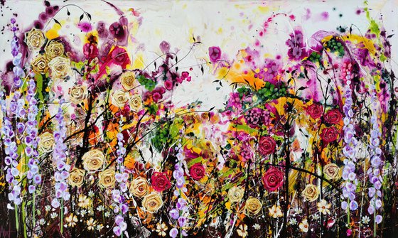 Roseberry Fields Abstract Floral Landscape