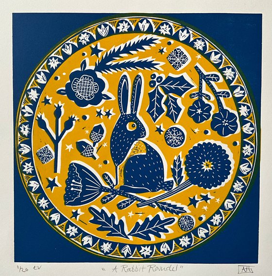 A Christmas Rabbit Roundel