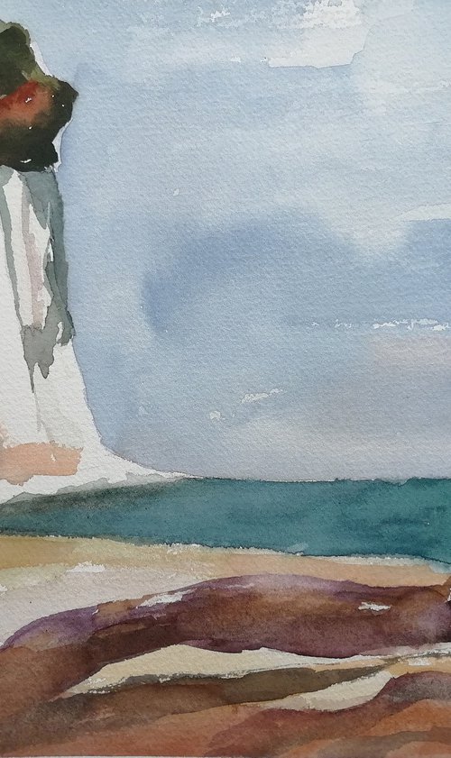 chalk cliffs, island Ruegen by Olga David