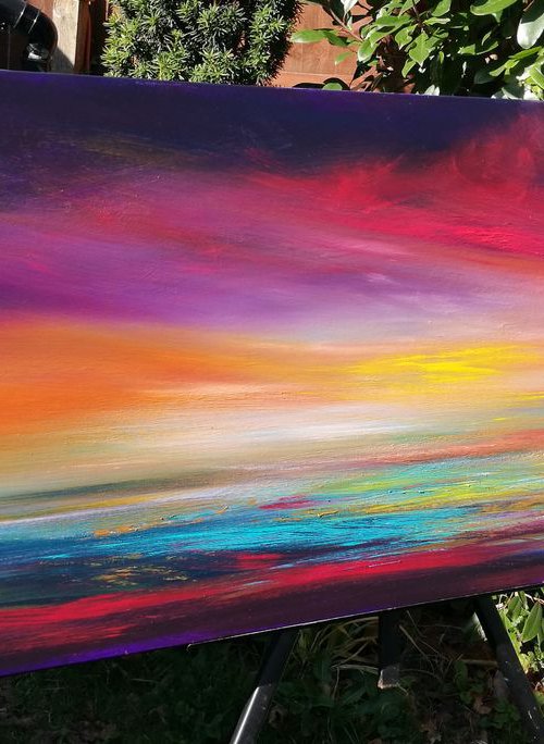 Revelation - Art, colourful, seascape, stunning, panoramic by Mel Graham