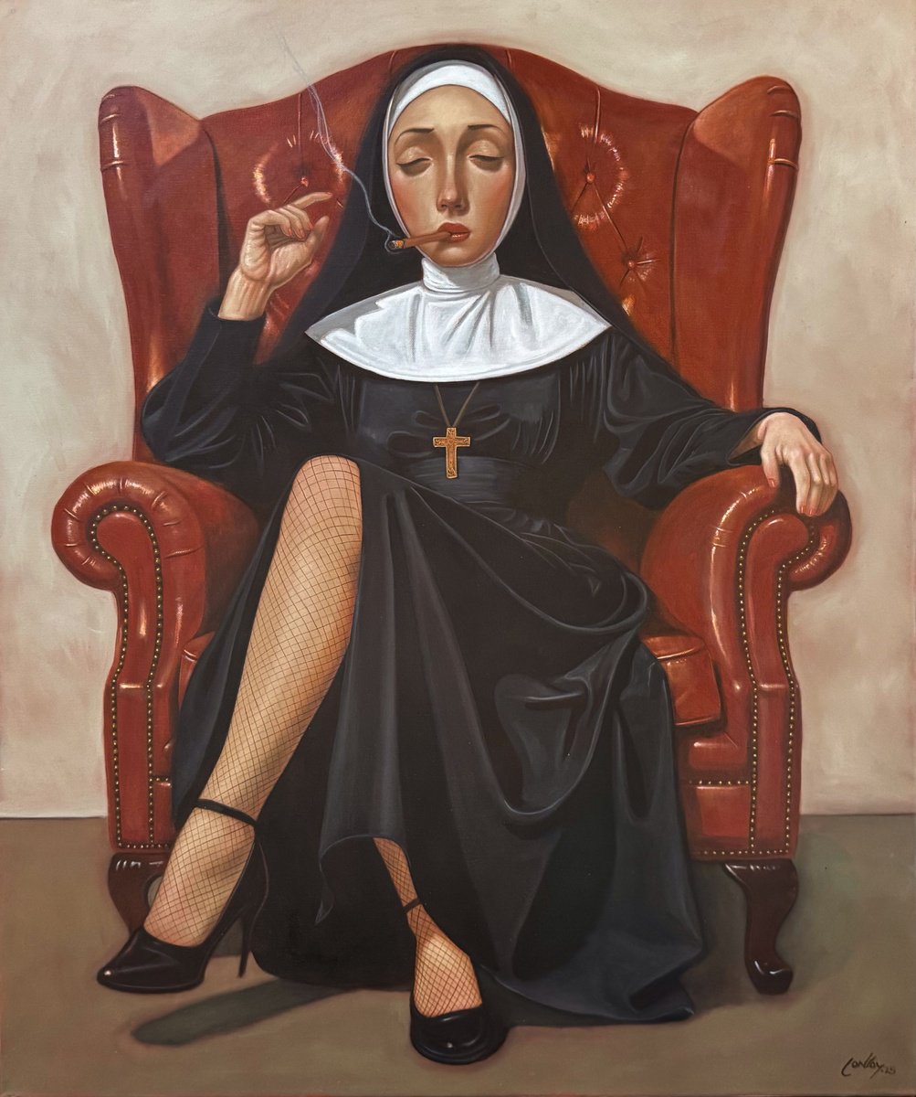 Naive Oil Painting , The Renegade By Pete Conroy, 30 X 36, Artwork For Sale On Artfinder