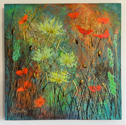 'Painting 2 of Abstract Floral Series II' by Jo Starkey