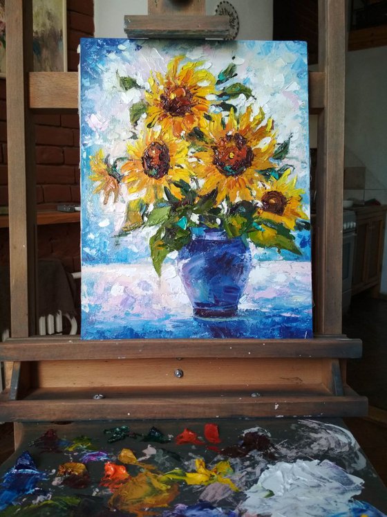 Still life wth sunflowers.