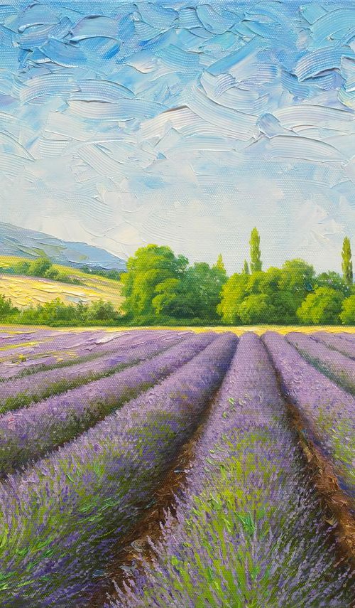 Landscape with lavender by Eduard Zhaldak
