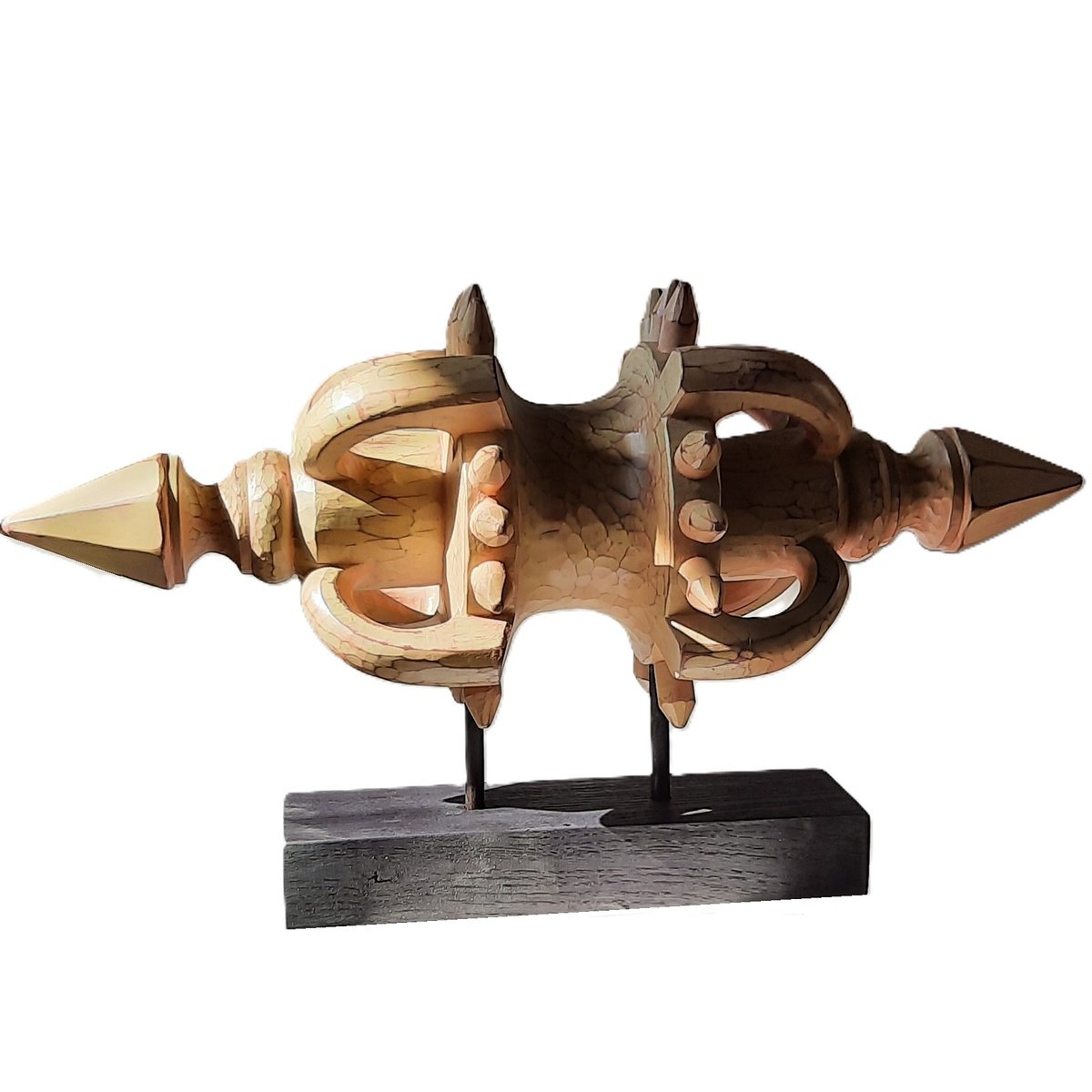 Still Life Wood Sculpture By George Troyanov, 24 X 13, Vajra, Original Artwork