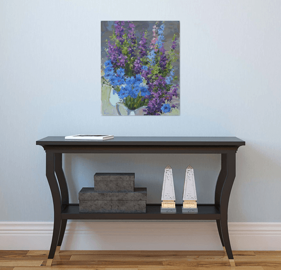 Delphiniums in Bloom