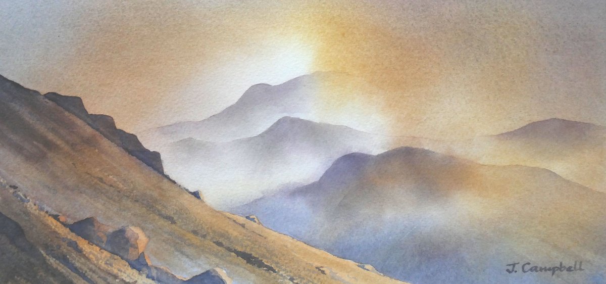 View South from Helvellyn. by John Campbell