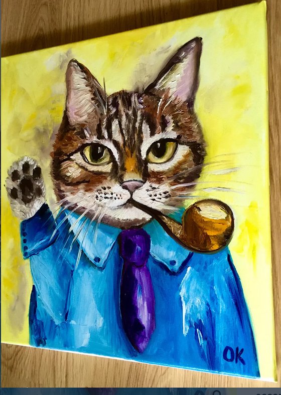 Troy portrait with a pipe