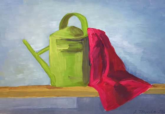 STILL LIFE WITH WATERING CAN