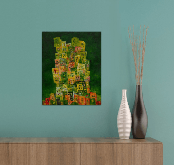 Tower of Babel II. - An abstract vertical cityscape